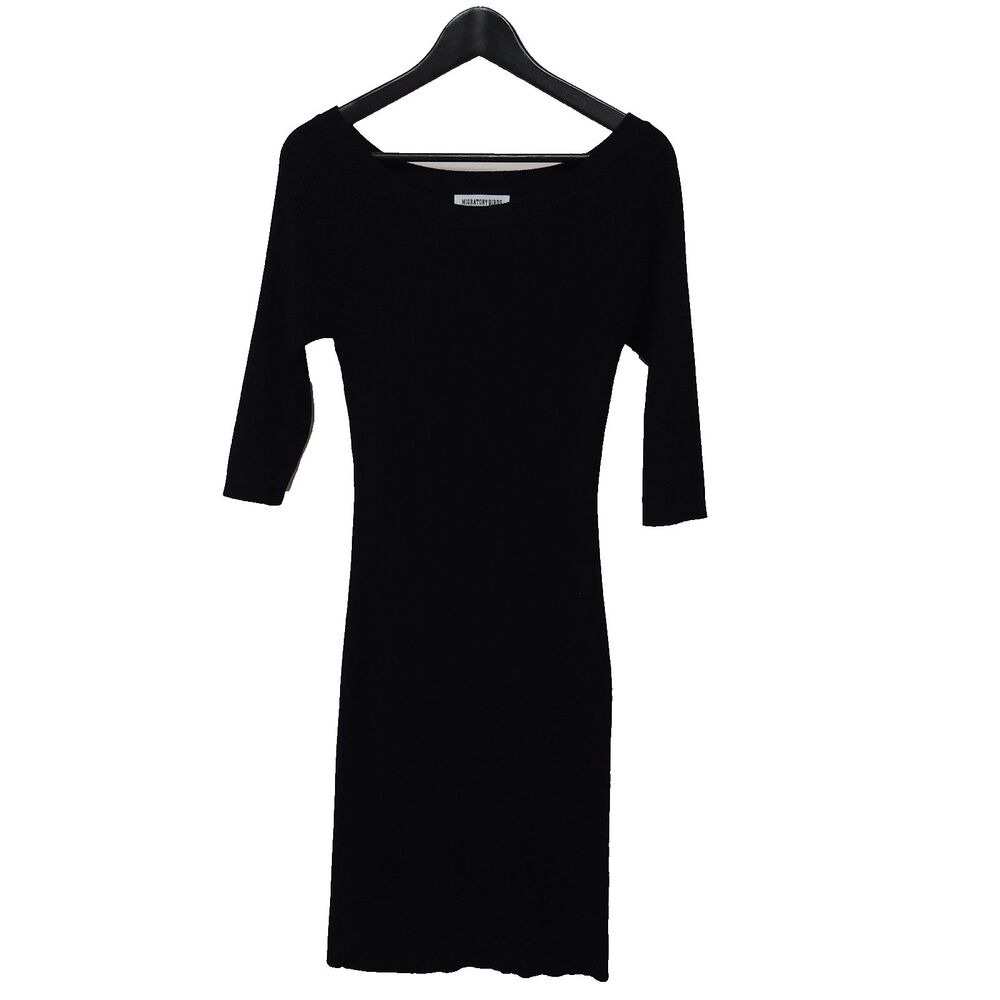 Migratory Birds Women's Black Sweater Dress